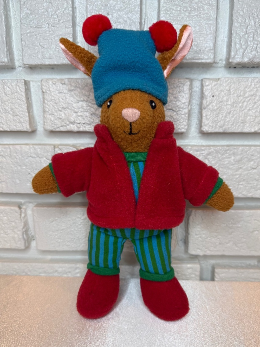 Deck The Hall Rabbit Rattle Book Plush